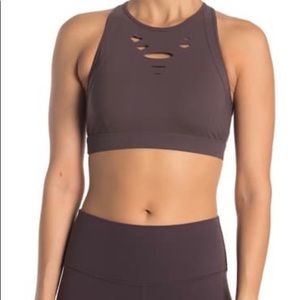 Alo Ripped Warrior Bra in Raisin 🤠